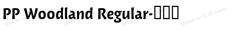 PP Woodland Regular字体转换